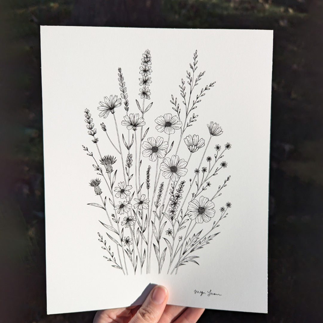 Winsome Wildflowers — Art Print