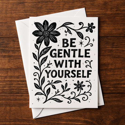 Be Gentle With Yourself - Greeting Card