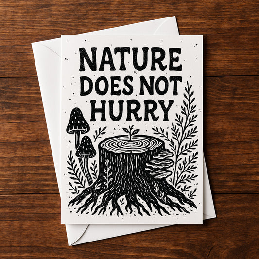 Nature Does Not Hurry - Greeting Card